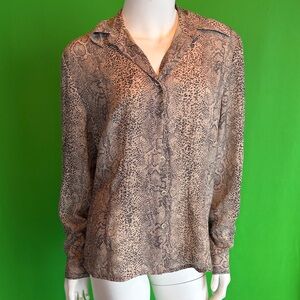 Origins Snake Print Button-Down Shirt